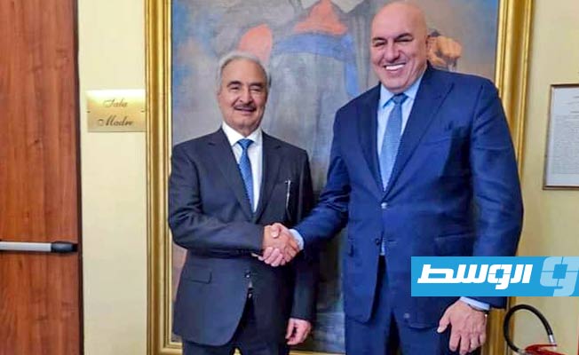 حفتر يبحث مع وزير الدفاع الإيطالي تشكيل لجان مُشتركة لمراقبة وتأمين حدود ليبيا الجنوبية