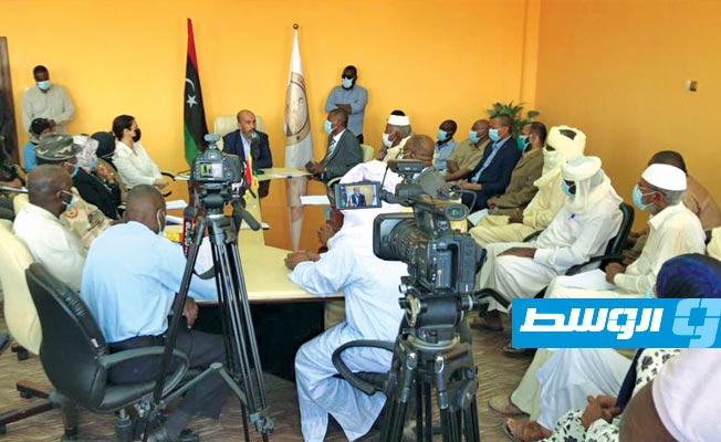الكوني والمنقوش يناقشان في غات توحيد الجيش وتأمين الحدود