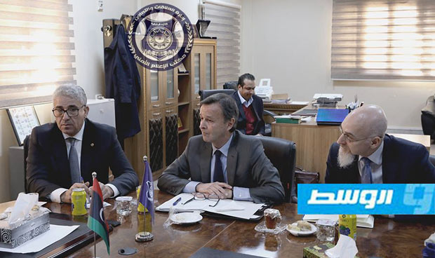 باشاغا يستقبل وفدًا إيطاليًّا رفيع المستوى بوزارة الداخلية في طرابلس
