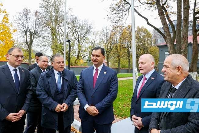 بحضور صدام حفتر..افتتاح «البعثة الدبلوماسية الليبية التجارية» في بيلاروسيا