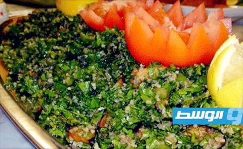 تبولة باذنجان وفلفل