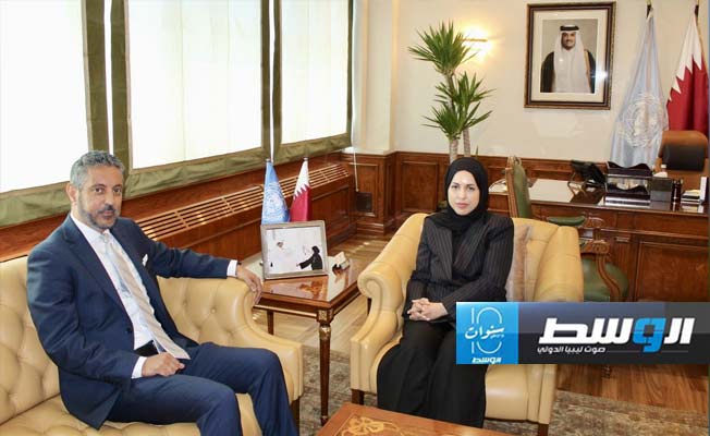 السني يبحث مع مندوبة قطر في الأمم المتحدة 3 ملفات