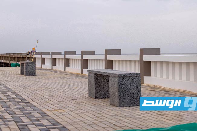 بالصور.. تطوير كورنيش درنة وإنشاء مجرى الوادي