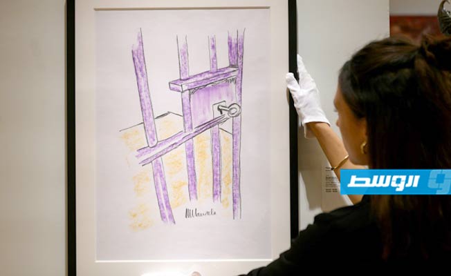 رسمة باب زنزانة مانديلا في مزاد