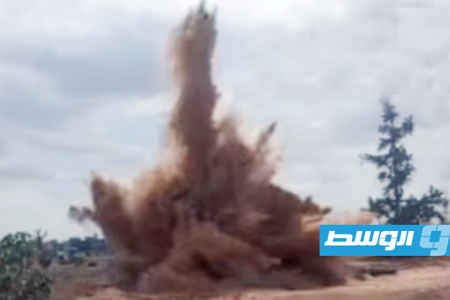 بالفيديو.. تفجير لغم مضاد للأفراد في منطقة صلاح الدين