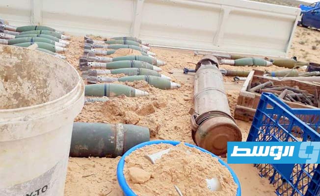إعدام طنين من مخلفات الحرب بمنطقة العقربية وانتشال لغم بعين زارة