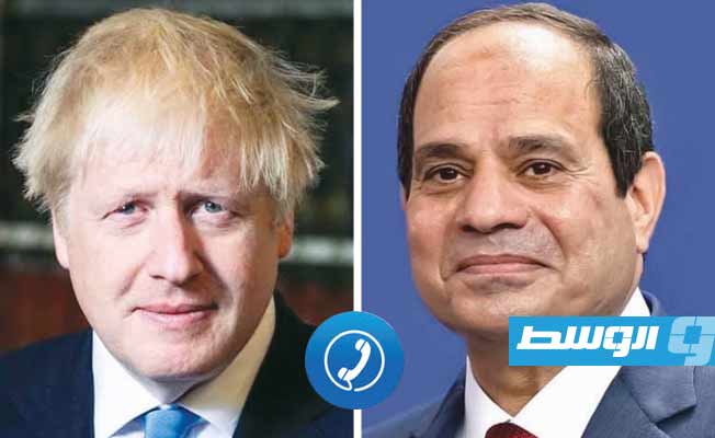 السيسي وجونسون يؤكدان أهمية استمرار العملية السياسية في ليبيا وصولا للانتخابات