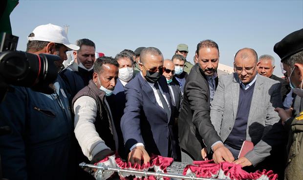وضع حجر الأساس للطريق المزدوج بين البريقة وأجدابيا