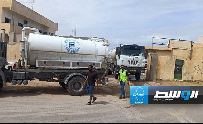 شركة المياه تسير فرقة طوارئ من زليتن إلى الخمس