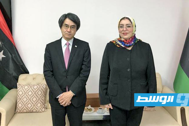 حورية الطرمال تجتمع مع سفير اليابان لـ«تعزيز دورة المرأة الليبية»