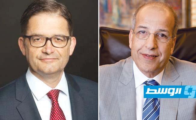 الكبير يطلع السفير الألماني على جهود توحيد سعر صرف الدينار