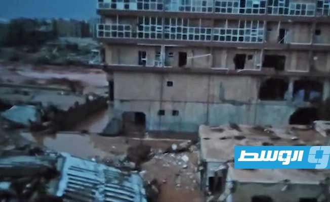 شاهد.. مقطع فيديو يوثق اللحظات الأولى لكارثة درنة