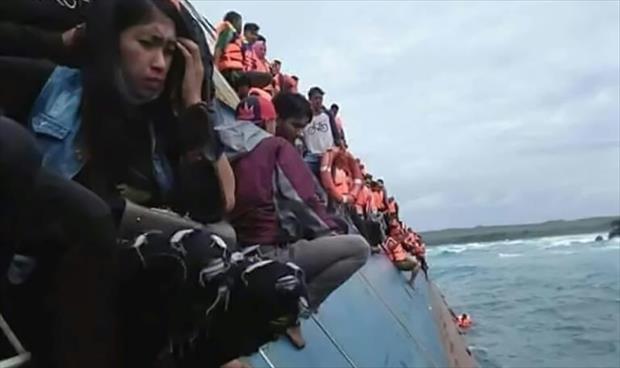 بينهم أطفال..مصرع 24 شخصاً إثر جنوح عبارة في إندونيسيا