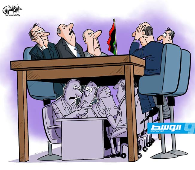 كاركاتير خيري - المحادثات واللاعبون والفاعلون!