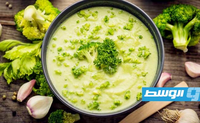شوربة البروكلي بالشوفان