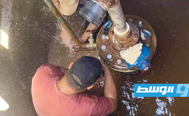 إزالة توصيلات غير شرعية على النهر الصناعي في الشويرف ووادي زمزم وبوقرين