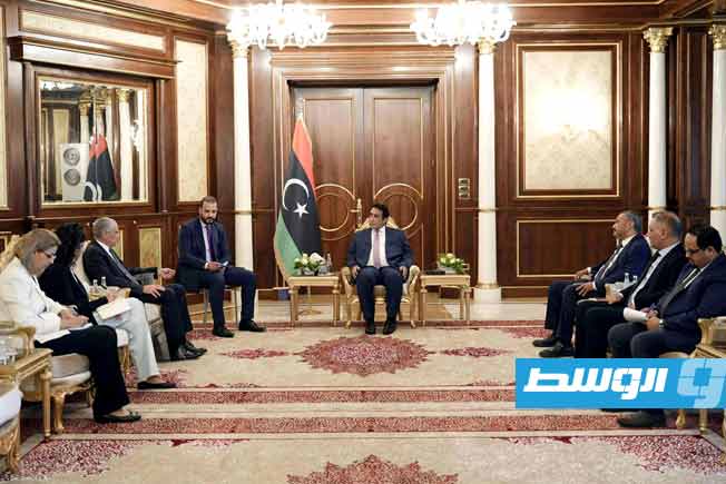 السفير الألماني يطلع المنفي على نتائج اجتماع رؤساء لجان العمل المنبثقة عن عملية برلين
