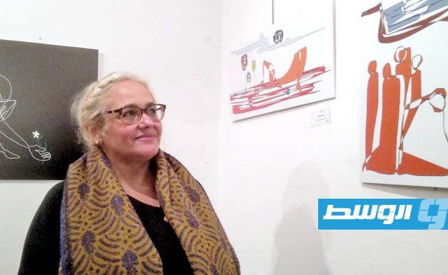 جميلة رزق الله: لوحاتي عن درنة تحاكي عزاءً كبيرًا وسقفًا مفتوحًا من الوجع
