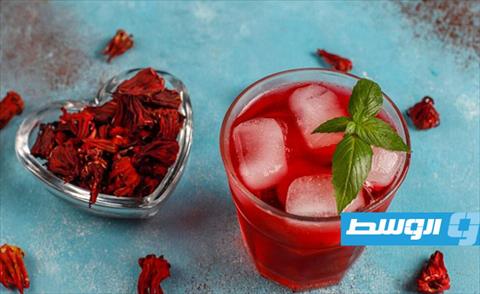 برتقال بالكركديه والريحان