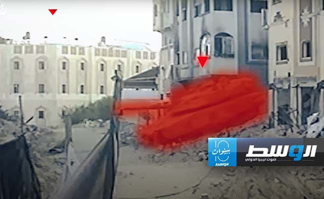 شاهد: «القسام» تدمر دبابة إسرائيلية بعبوة شديدة الانفجار في جباليا