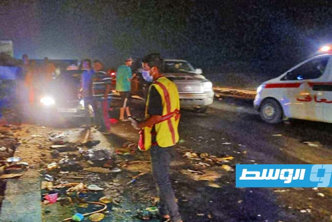 وفاة سيدة وطفليها في حادث سير مأساوي قرب الكفرة
