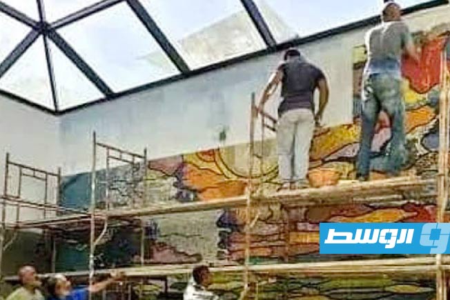 «بحر دار الفردوس» طرابلس تحتضن أكبر جدارية فسيفساء باستخدام قطع السيراميك الصحي