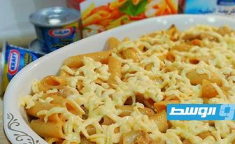 طريقة سهلة لعمل مكرونة بالدجاج وصوص الباربكيو