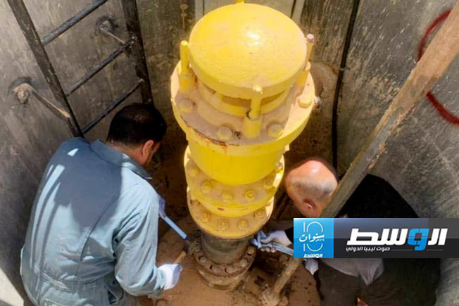 بدء تزويد منطقة العقيلة بمياه النهر الصناعي
