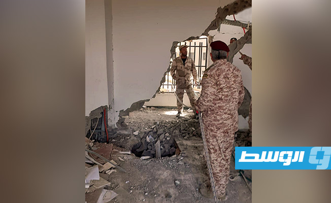 إزالة قنبلة طيران من مبنى شركة الاستثمارات الخارجية بمنطقة الهيرة