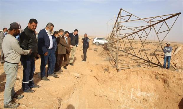 «الكهرباء»: تنفيذ خط خشبي بشكل عاجل لإمداد تاورغاء بالكهرباء