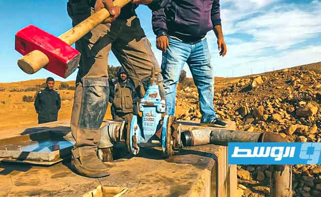 «النهر الصناعي»: بدء ضخ المياه تدريجيا في خط «أبوزيان - الرحيبات»