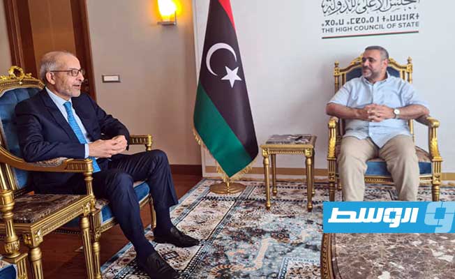 المشري يطلع الكبير على آخر التطورات الخاصة بإعداد قوانين الانتخابات
