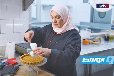 كيكة الزعتر المالحة مع كيكة الزعفران بالحليب على طريقة الشيف ماجدة القرقوري