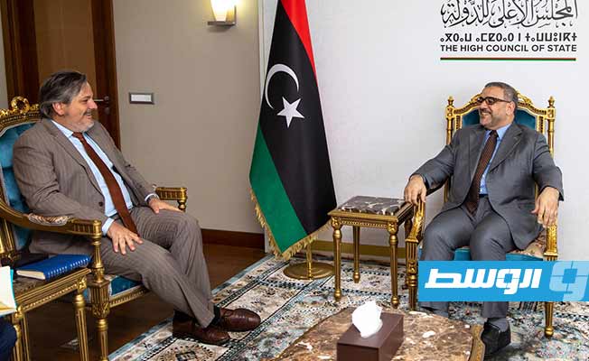 خلال لقائه سفير بلجيكا.. المشري يتمسك بإجراء الانتخابات على أسس دستورية وقانونية
