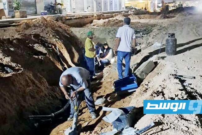 إعادة التغذية الكهربائية لمصنع الأسمنت بمدينة بنغازي