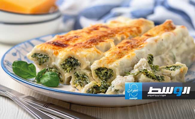 كانيلوني بالسبانخ والريكوتا
