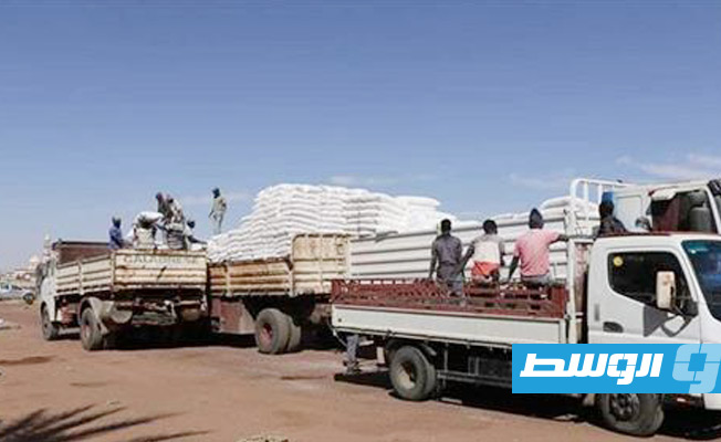 بلدية الكفرة تستقبل 4 شاحنات محملة بالدقيق