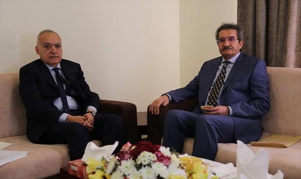 العبار يسلم غسان سلامة مذكرة من «تجمع أهالي المفقودين والأسرى بنغازي»
