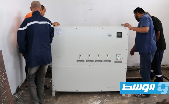 بالصور.. تركيب كوابل ومحول بمحطة «عويدات» في عين زارة