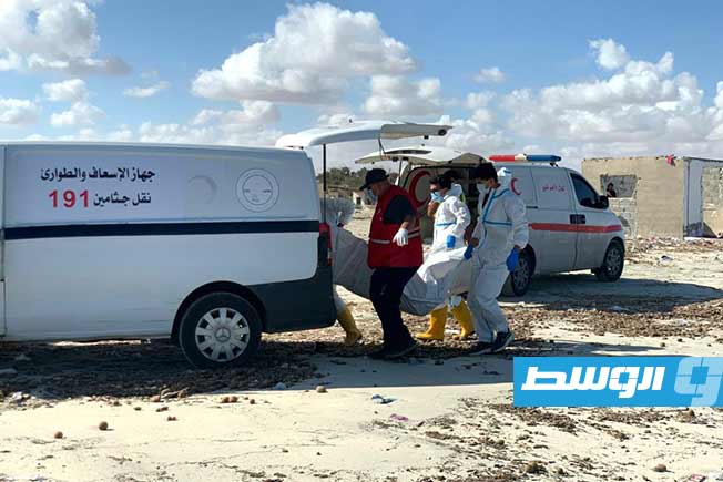 انتشال جثة يرجَّح أنها لمهاجر غير قانوني قبالة سواحل صبراتة