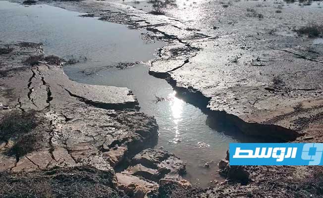 «النهر الصناعي»: انجراف كبير على خط «السرير - سرت - السدادة» جراء الأمطار