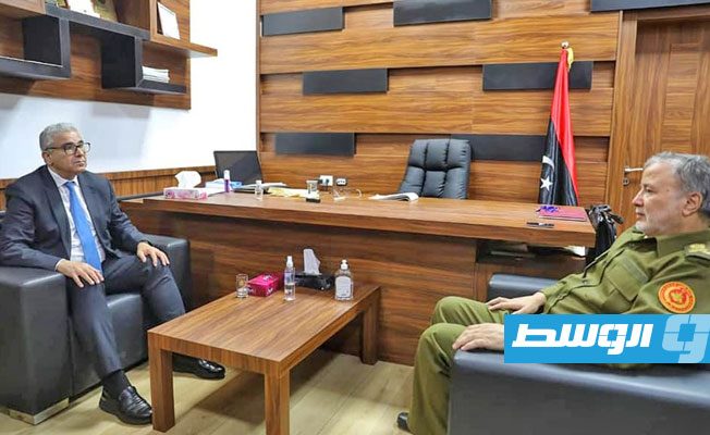 باشاغا والجويلي يناقشان كيفية دعم مخرجات اللجنة العسكرية المشتركة «5+5»