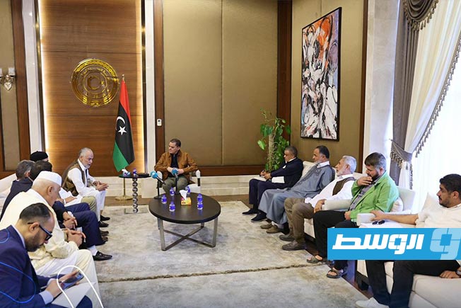 وفد من صبراتة يؤكد للدبيبة رفضهم فرض الأمر الواقع بقوة السلاح