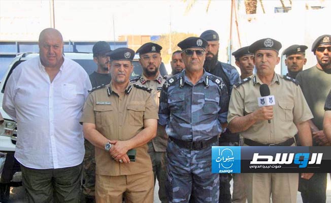 لجنة الترتيبات الأمنية تتسلم المباني المصنعة بمنطقة غوط الشعال