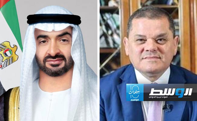 محمد بن زايد يعزي الدبيبة في وفاة نجله