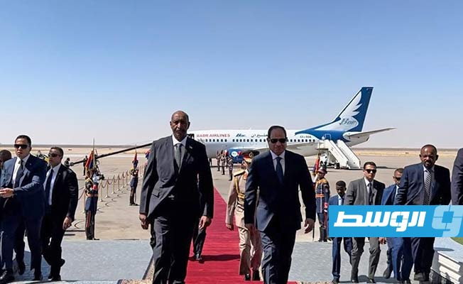 السيسي يستقبل البرهان في العلمين الجديدة