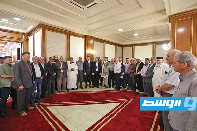 وفد من غريان يؤكد للدبيبة ضرورة تمكين الجيش والشرطة لبسط الأمن