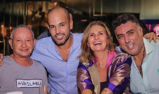 نجيب ساويرس ويسرا يحتفلان مع «أبو» بنجاح «حبيبى يا ليل»