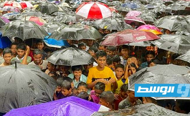 لاجئو الروهينغا يتظاهرون ببنغلادش في الذكرى السادسة لتهجيرهم