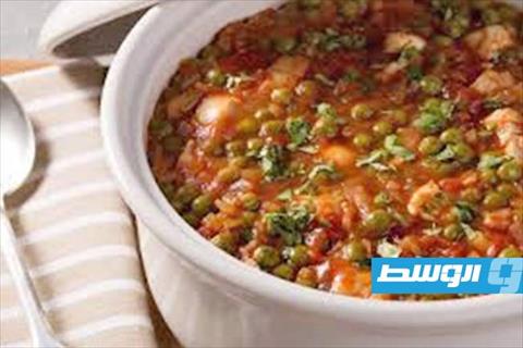 طاجن بازلاء بالجزر